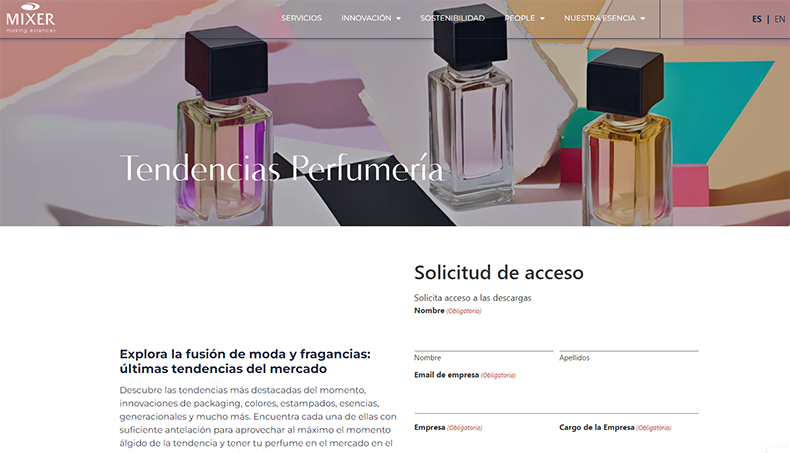 Mixer & Pack, lanza la primera biblioteca de tendencias de perfumería.