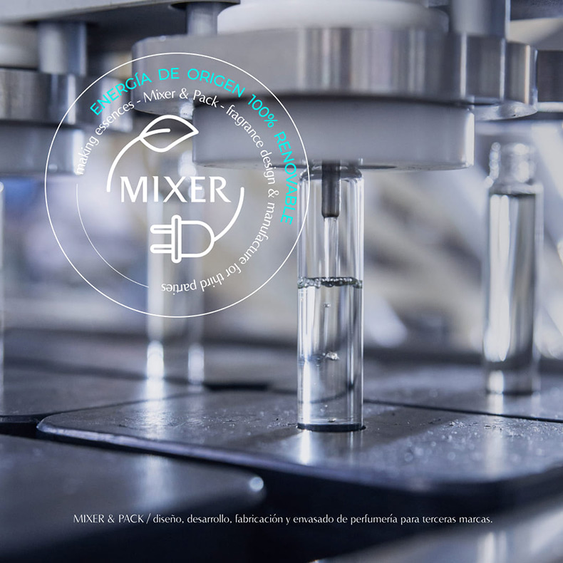 Mixer & Pack asegura el uso de energía de origen 100% renovable en la producción y diseño de perfumería