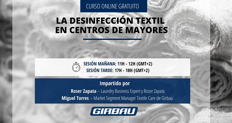 Girbau impartirá una formación online gratuita sobre higiene y desinfección textil en centros de mayores