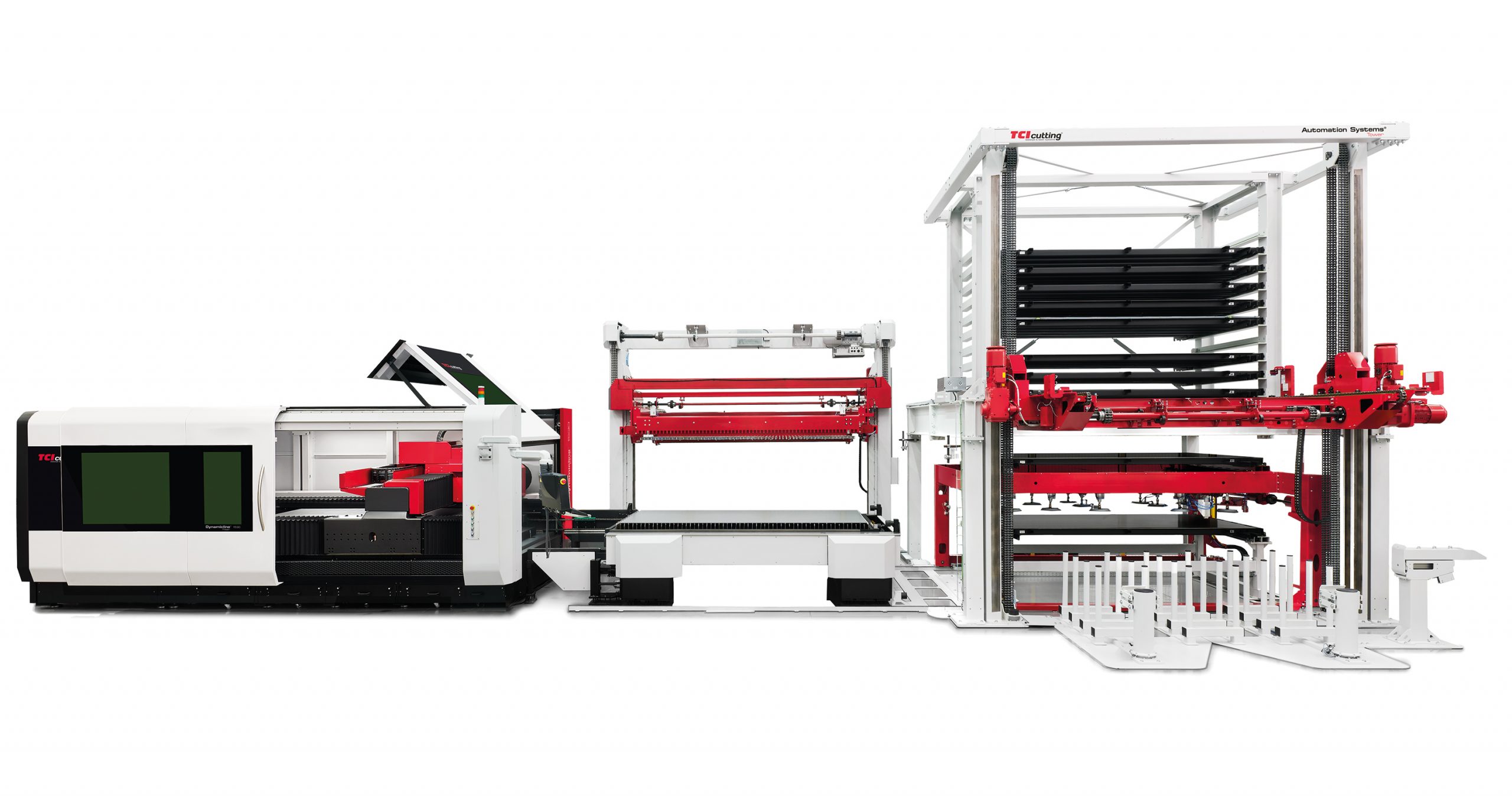 TCI Cutting ofrece sus soluciones de automatización de fabricación propia 100% integradas en el sistema de producción