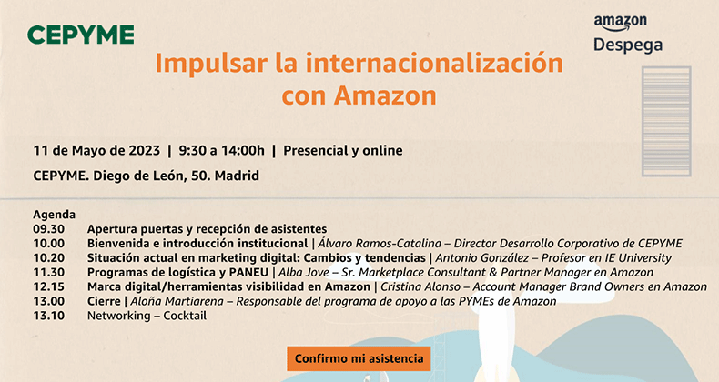 Amazon y CEPYME impulsan la internacionalización de las pymes españolas con una jornada de formación gratuita