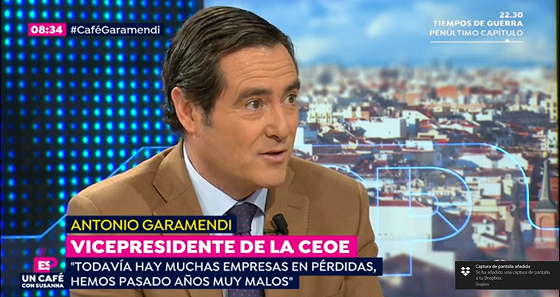 Antonio Garamendi: “Lo mejor para crear empleo es que las empresas vayan bien”