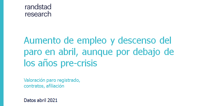 Aumento de empleo y descenso del paro en abril, aunque por debajo de los años pre-crisis