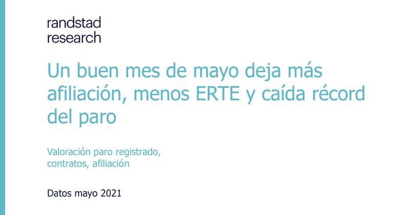 Un buen mes de mayo deja más afiliación, menos ERTE y caída récord del paro