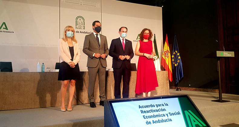 CEA, Gobierno andaluz, CCOO y UGT firman el Acuerdo para la Reactivación Económica y Social de Andalucía