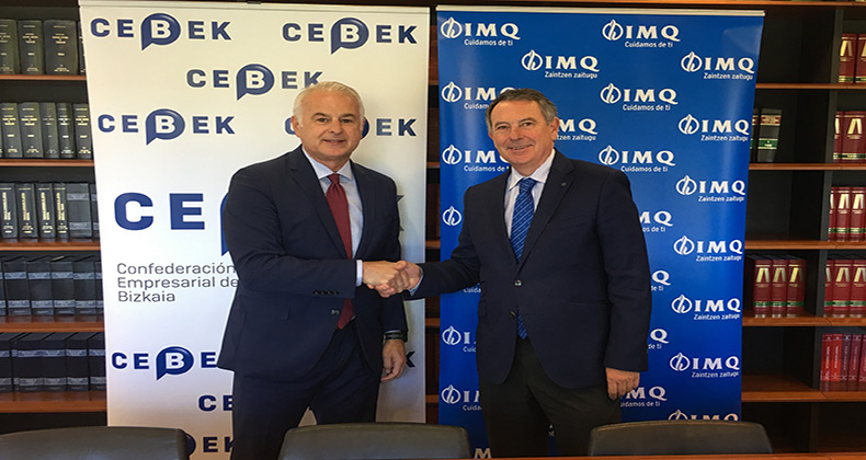 CEBEK renueva el acuerdo con IMQ para cuidar la salud de las empresas de Bizkaia