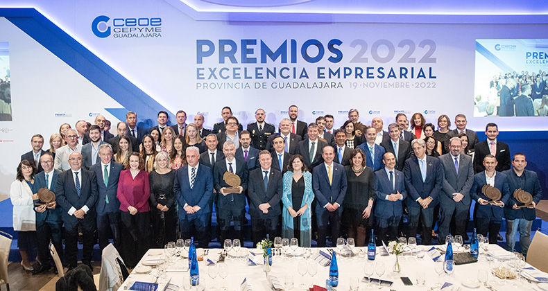 CEOE-CEPYME Guadalajara entrega sus premios excelencia empresarial 2022 poniendo en valor la figura del tejido empresarial