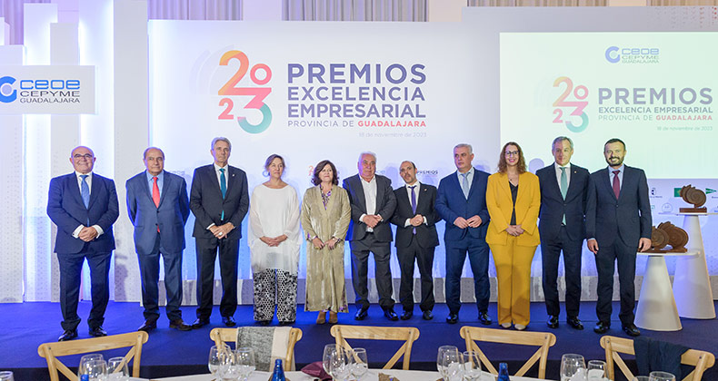CEOE-CEPYME Guadalajara entrega sus Premios Excelencia Empresarial 2023 reivindicando la figura del empresario y la unidad de España