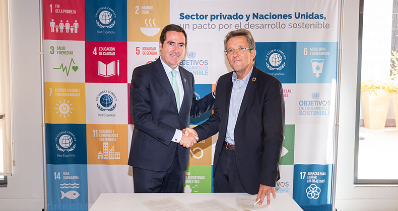 CEOE y la Red Española de Pacto Mundial firman un acuerdo para trabajar en la difusión e impulso de los ODS