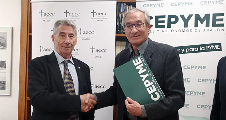 CEPYME Aragón firma un acuerdo de colaboración con la AECC