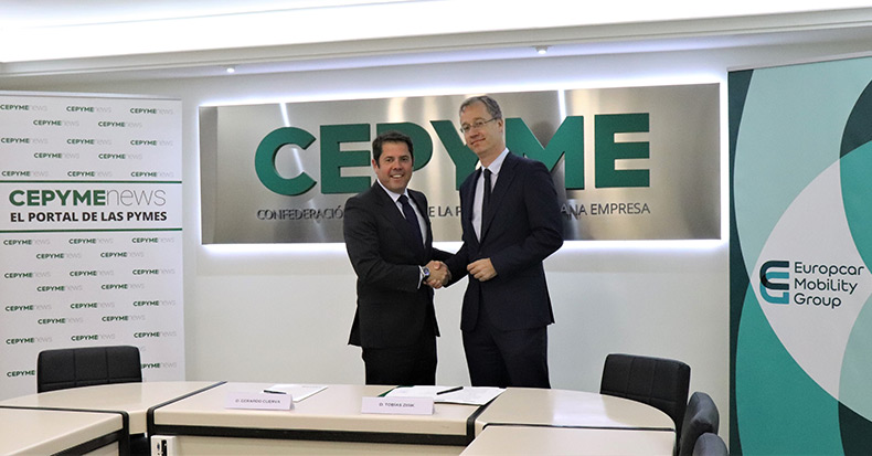 CEPYME y Europcar firman un acuerdo de colaboración para facilitar la movilidad a los pequeños y medianos empresarios