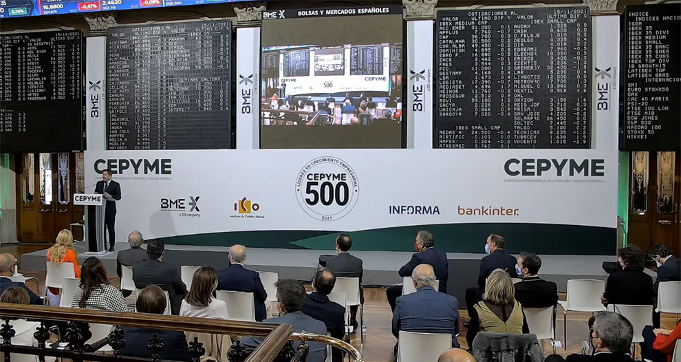 CEPYME reconoce a las 500 empresas medianas que han destacado por su capacidad de crecimiento e innovación