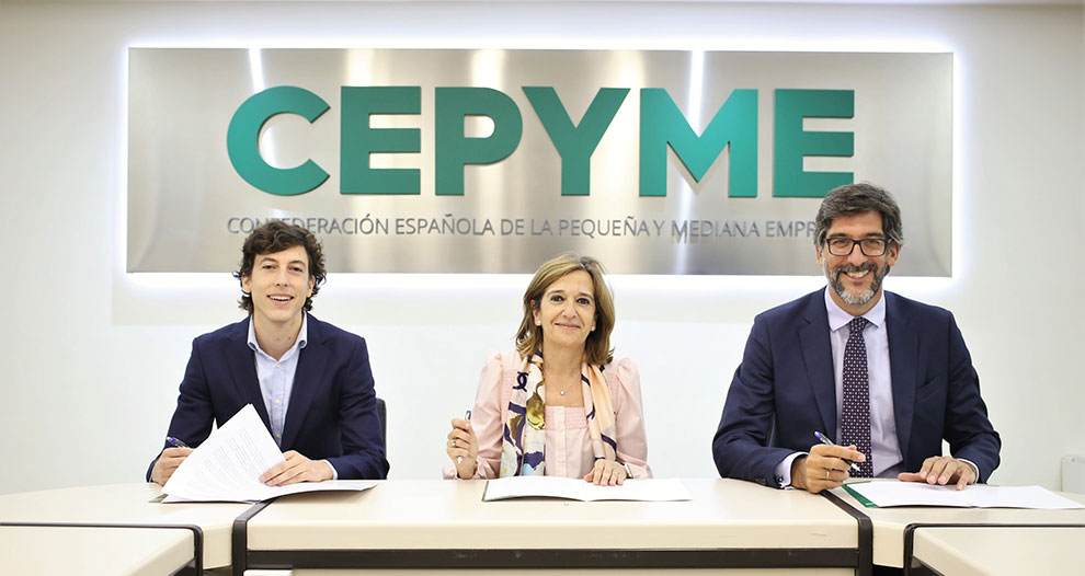 CEPYME, U4IMPACT y el Centro de Finanzas Responsables y Sostenibles de España firman un acuerdo de colaboración para promover la sostenibilidad entre las pymes españolas a través del talento universitario
