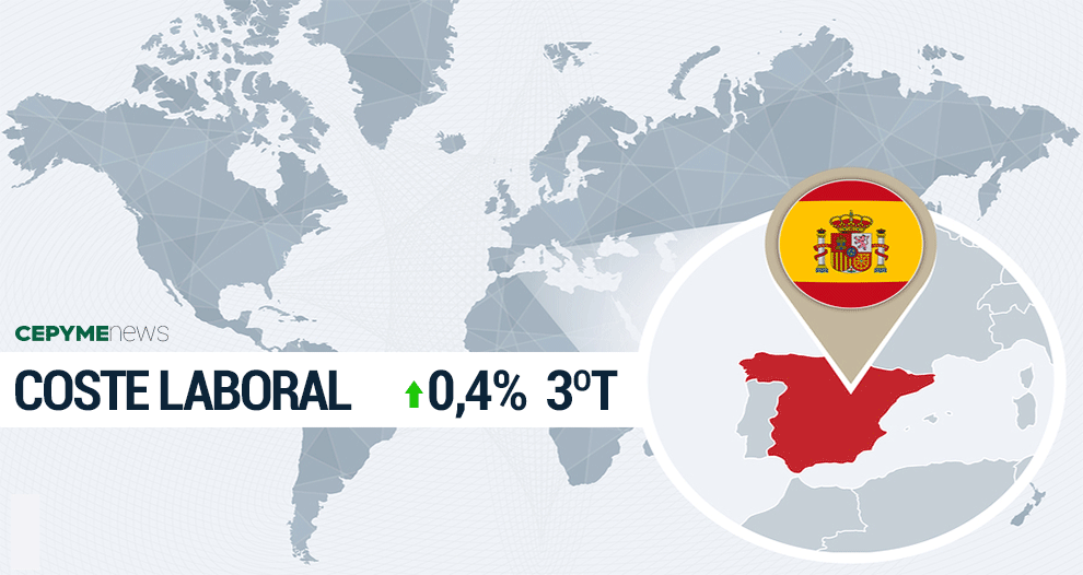 El coste laboral sube un 0,4% en el tercer trimestre, su mayor avance en casi dos años