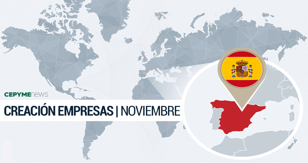 La creación de empresas cae un 2,1% en noviembre