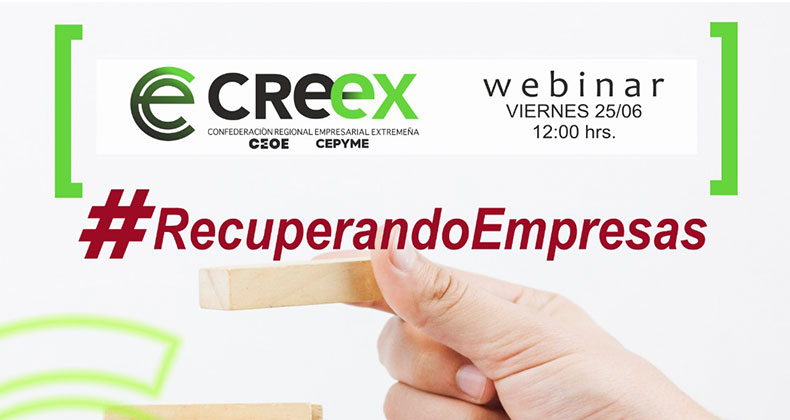 CREEX aclara todas las dudas sobre las ayudas a empresas y autónomos en una sesión online abierta este viernes