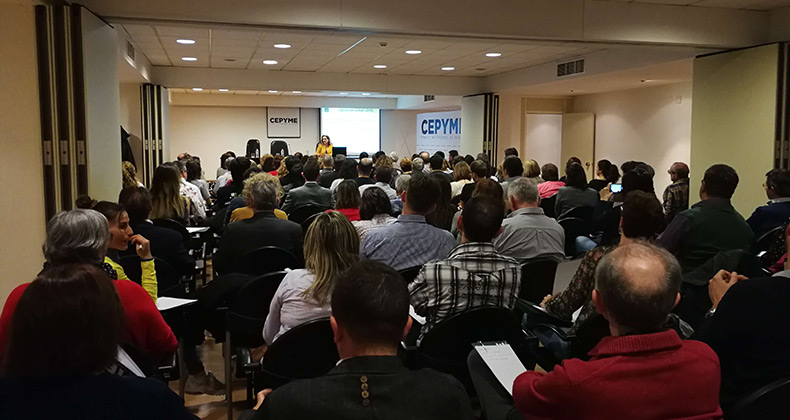 Éxito de asistencia a la jornada sobre la nueva normativa de protección de datos organizada por CEPYME Aragón