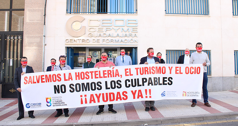 La Federación Provincial de Turismo y Hostelería de Guadalajara se concentra para apoyar al sector del turismo, ocio y ocio nocturno de la provincia