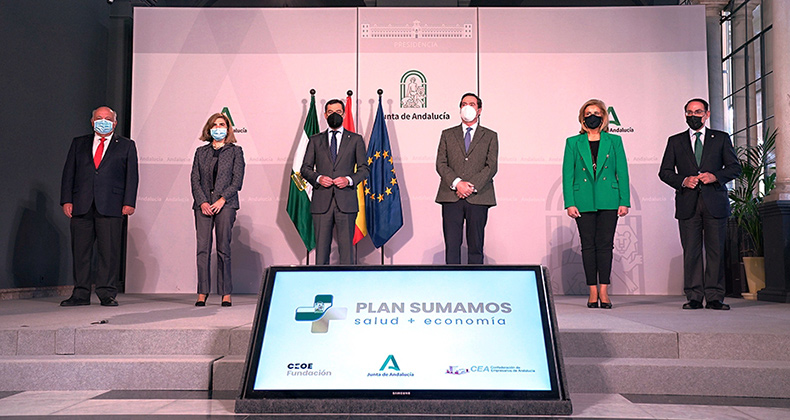 Fundación CEOE, CEA y la Comunidad de Andalucía firman el acuerdo de adhesión al Plan Sumamos Salud+Economía