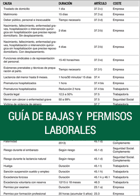 guia bajas y permisos laborales