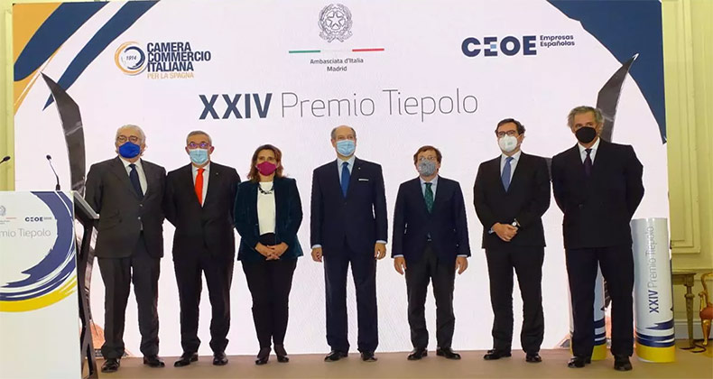 José Manuel Entrecanales (Acciona) y Francesco Starace (Enel) reciben en Madrid el Premio Tiepolo 2021