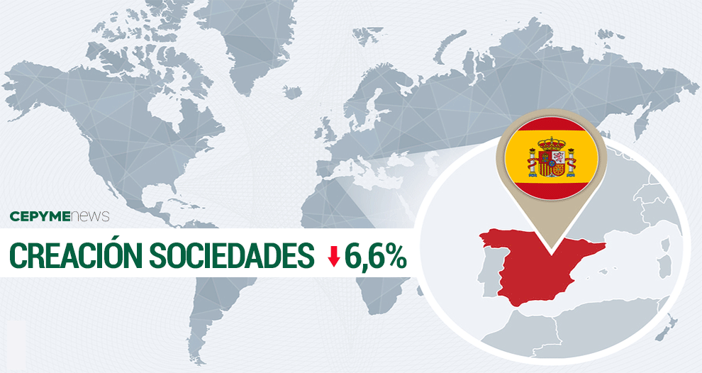 La creación de sociedades mercantiles retrocede un 6,6% en 2017 tras siete años de aumentos