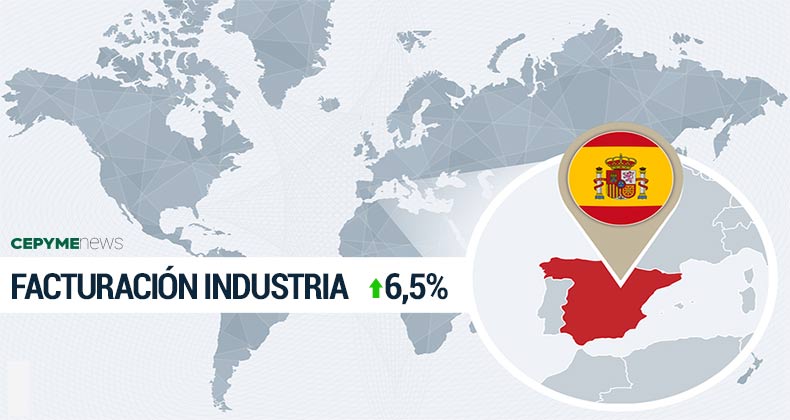 La facturación de la industria se eleva al 6,5%