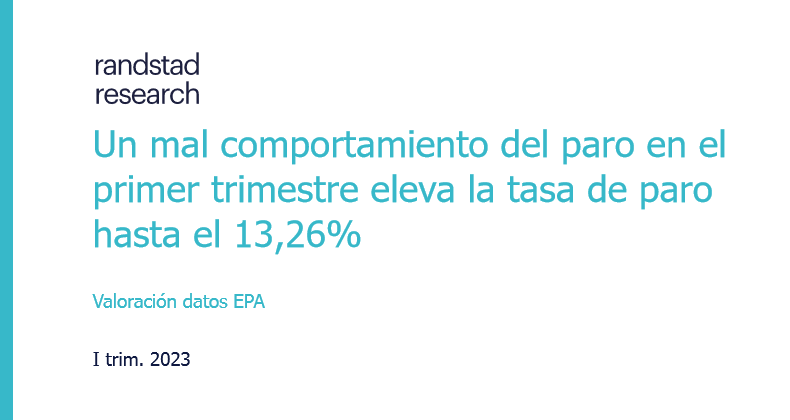 Un mal comportamiento del paro en el primer trimestre eleva la tasa de paro hasta el 13,26%