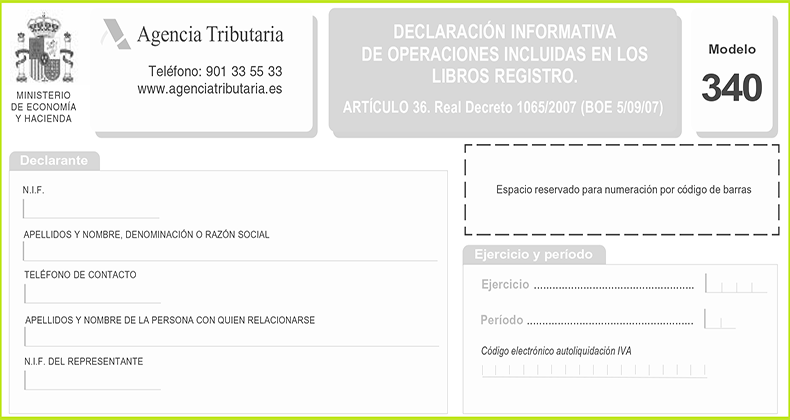 Modelo 340 y los registros de IVA: cómo rellenarlo paso a paso