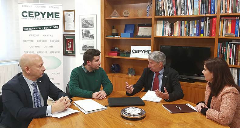 Nacho Escartín se reúne con el presidente de CEPYME Aragón