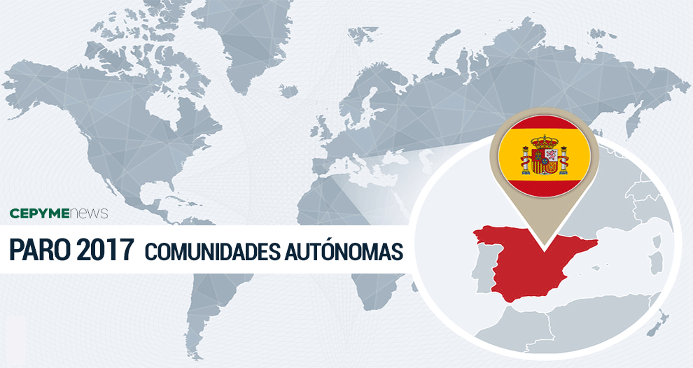 El paro baja en 2017 en todas las comunidades menos en Cantabria y La Rioja