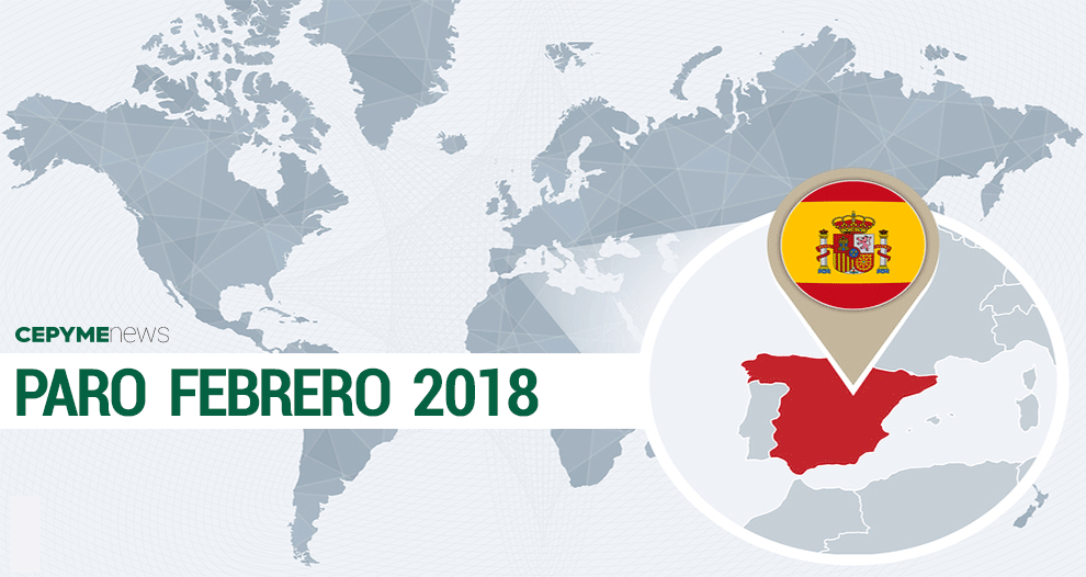 El paro baja en febrero en 6.280 personas, menos que en 2017, animado principalmente por los servicios