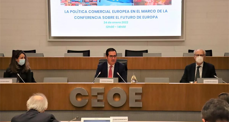 El presidente de CEOE defiende la política comercial europea como herramienta clave para la internacionalización de las empresas