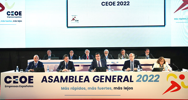 El presidente de CEOE reivindica la unidad y la fuerza del mundo empresarial en su Asamblea General