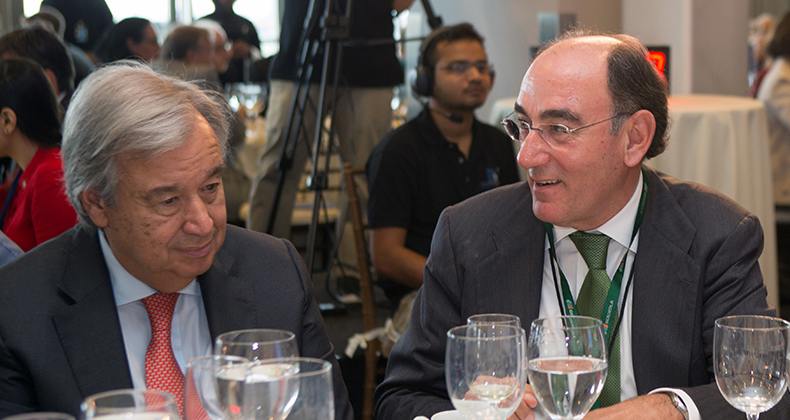 El presidente de Iberdrola destaca en la ONU las oportunidades de empleo y bienestar que genera una economía baja en carbono