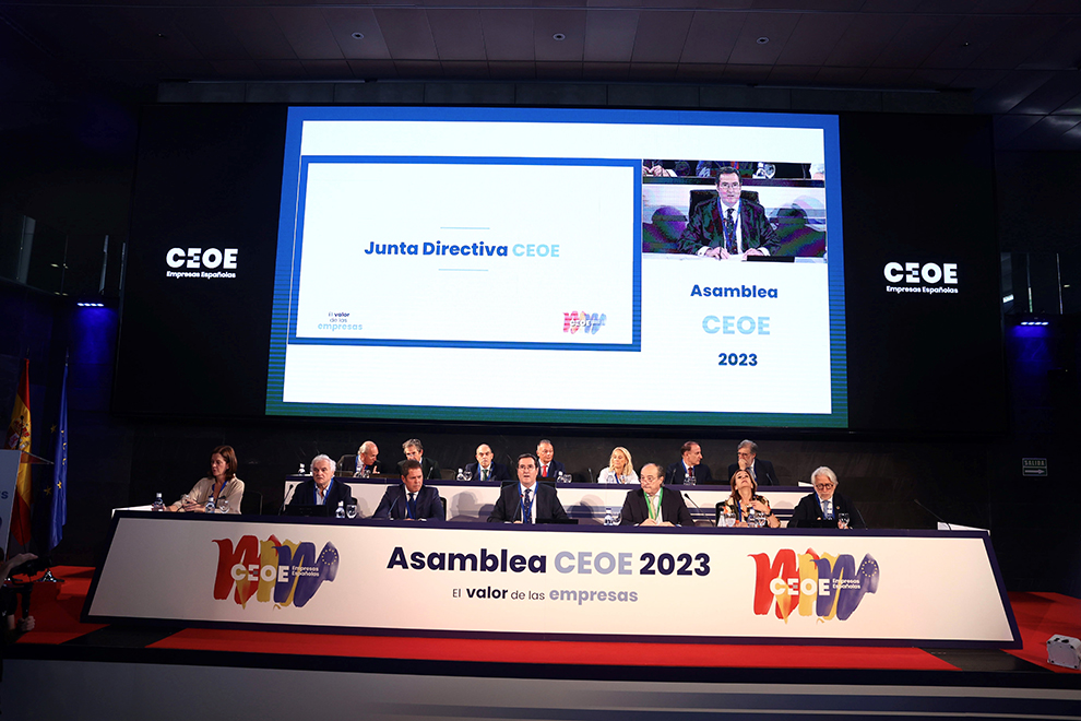 El presidente de CEOE reivindica el valor de las empresas como motor económico y social en su Asamblea General