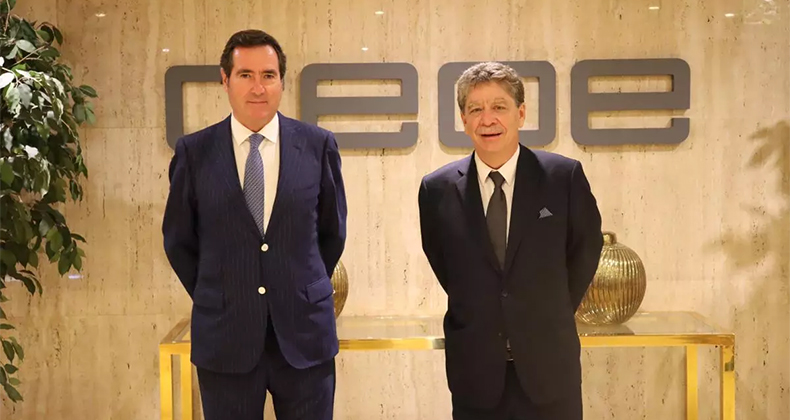 Los presidentes de CEOE y de ANDI analizan la colaboración bilateral y en terceros mercados