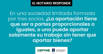 sociedad-limitada-formada-tres-socios-aportacion-bienes-partes-proporcionales-iguales-uno-puede-aportar-solo-trabajo-sin-aportar-bienes