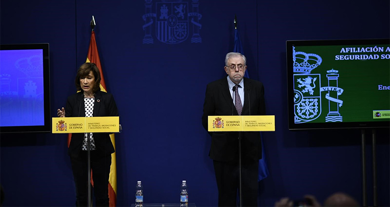 Trabajo reconoce que los datos de enero son negativos y los desvincula de la subida del SMI