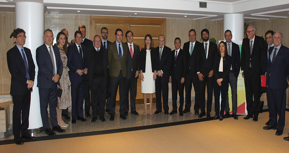 Xiana Méndez, Antonio Garamendi y José Luis Bonet se reúnen con el presidente de la Cámara de Diputados de Brasil, Rodrigo Maia